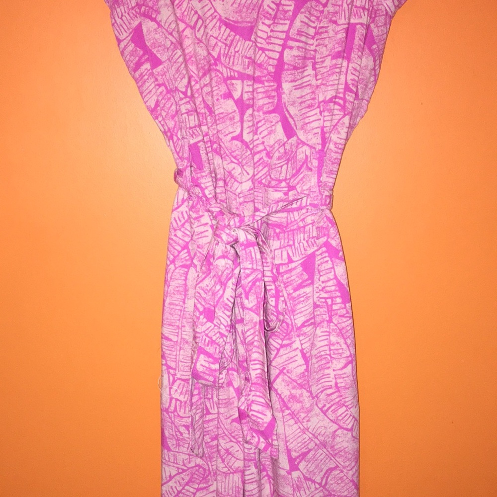 Margaritaville Pink Palm Patterned Wide Leg Pant Overall Jumpsuit Size Small XS - Picture 6 of 16